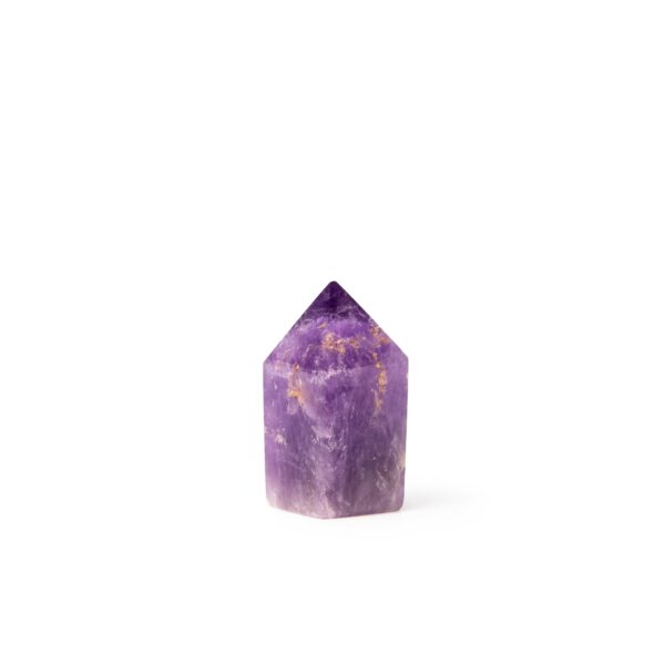 Raw purple vibe amethyst point cluster with deep violet crystal terminations