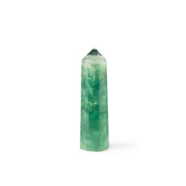 Green Fluorite Crystal Point Tower