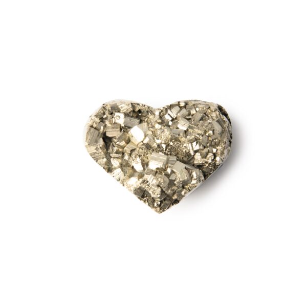 Premium Silver Elidais Pyrite Heart Crystal