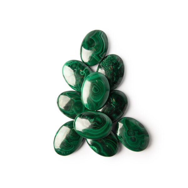 Green Malachite Palm Stones