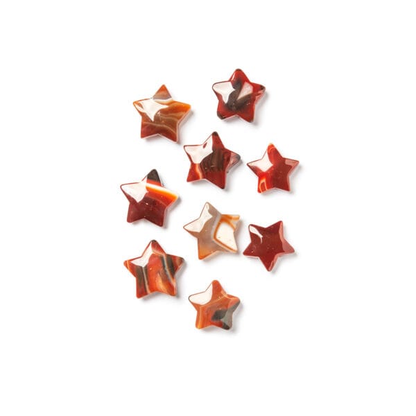 Red Carnelian Stars Crystal Stone