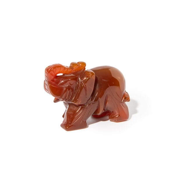 Red Carnelian Crystal Stone Elephant