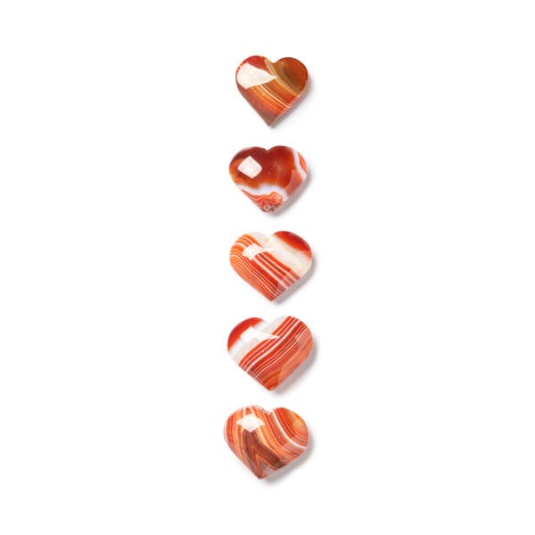 Red Carnelian Hearts Stone